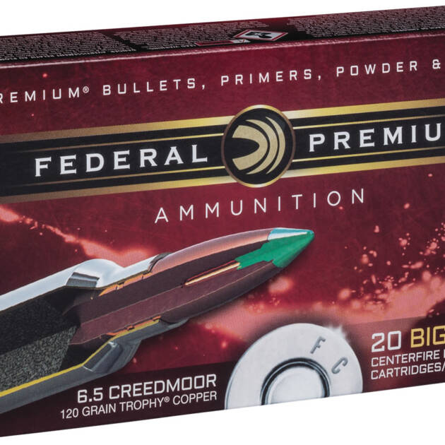 Federal 6.5 Creedmoor 120 gr Trophy Copper Vital Shok 20/Box
