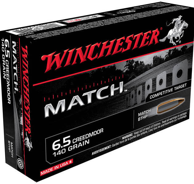 Winchester 6.5 Creedmoor 140 gr BTHP Match 20/Box