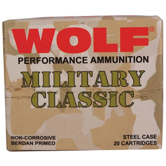 Wolf Performance Military Classic .30-06 Springfield Ammunition 20 Rounds FMJ 168 Grain