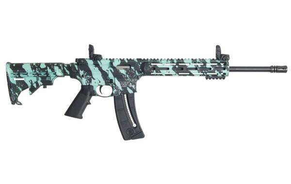 Smith & Wesson M&P15-22 Sport .22 LR Semi-Auto 25rd 16.5" Rifle, Robin's Egg Blue Platinum 12066